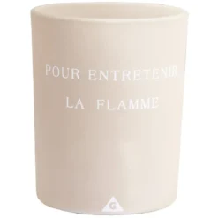 Bougie beige imprimée senteur jasmin orchidée 40H