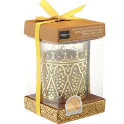 Bougie bijou parfumée dans verre senteur musc blanc Ø7xH8cm