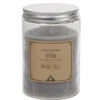 Bougie blanche dans pot en pvc couvercle senteur coton