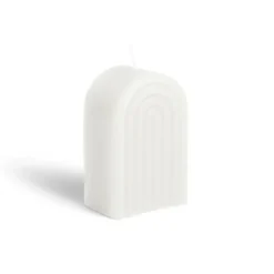 Bougie Bridge blanche 6x4xH9cm