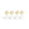 Bougie champignon blanc et jaune 6H x4