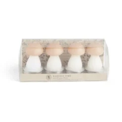 Bougie champignon blanc et orange 6H x4