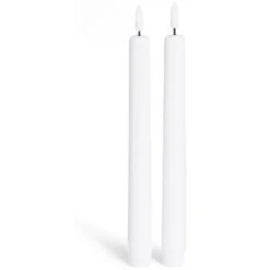 Bougie chandelle LED blanche x2