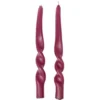 Bougie chandelle torsadée x2