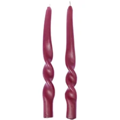 Bougie chandelle torsadée x2