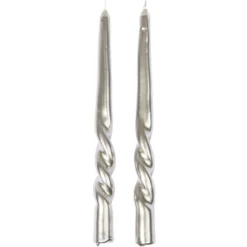 Bougie chandelle torsadée x2
