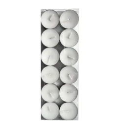 Bougie chauffe-plat blanche Ø3,5cm (lot de 12)