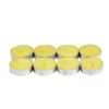 Bougie chauffe-plat citronnelle cire jaune 3,7xEp1,8cm (8 pièces)