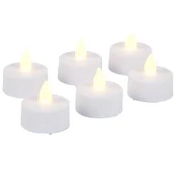Bougie chauffe-plat LED blanche x6