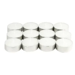 Bougie chauffe-plat x12 blanche 9H