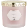 Bougie chic top métal rose Ø10 cm