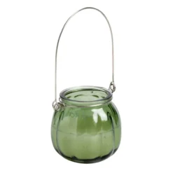 Bougie citronnelle dans verre à suspendre Ø8x7cm (3 modèles)