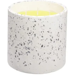 Bougie citronnelle 3 mèches design terrazzo Ø15xH14cm