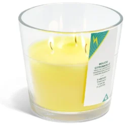 Bougie citronnelle 3 mèches Ø13xH12,5cm