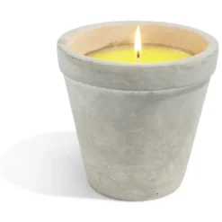 Bougie citronnelle pot ciment Ø15xH14cm