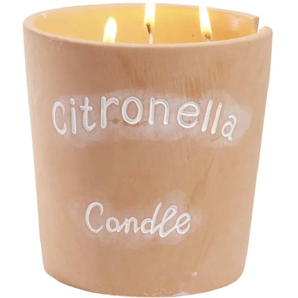 Bougie citronnelle pot terre cuite Ø15xH20cm