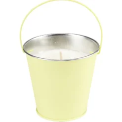 Bougie citronnelle soja et beurre de ghee seau métal pastel 42H