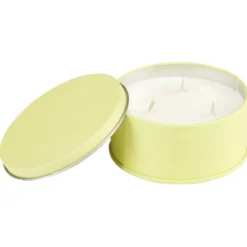 Bougie citronnelle soja et beurre de ghee boîte métal refermable 18H