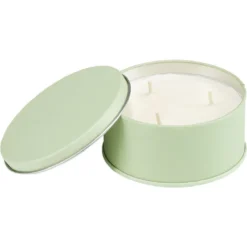Bougie citronnelle soja et beurre de ghee boîte métal refermable 18H