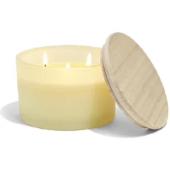Bougie citronnelle verre et bois