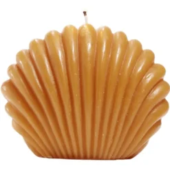Bougie coquillage grand modèle 15x12,8xH9cm