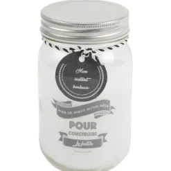 Bougie dans bocal avec couvercle Mon instant bonheur