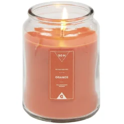 Bougie dans bocal orange Ø9,5 cm