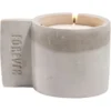 Bougie dans pot ciment gravure Forever - Ø7xH10cm
