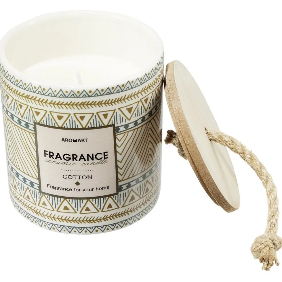 Bougie dans pot céramique design ethnique