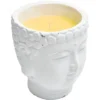 Bougie dans pot tête de Bouddha