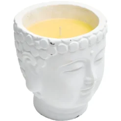 Bougie dans pot tête de Bouddha