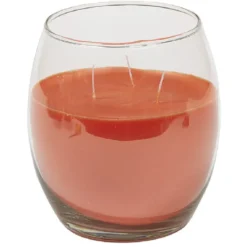 Bougie dans verre orange Ø14 cm