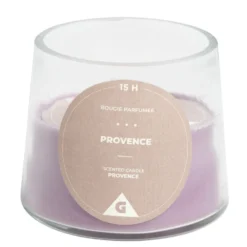 Bougie dans verre senteur provence Ø9xH7.5cm