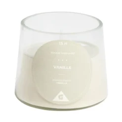 Bougie dans verre senteur vanille Ø9xH7.5cm