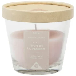 Bougie dans verre transparent senteur passion