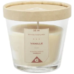 Bougie dans verre transparent senteur coton