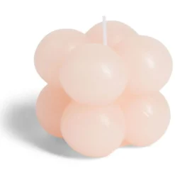 Bougie design bulle - 2 modèles rose ou beige