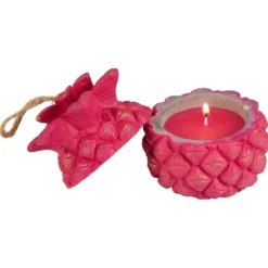 Bougie en forme d'ananas avec couvercle