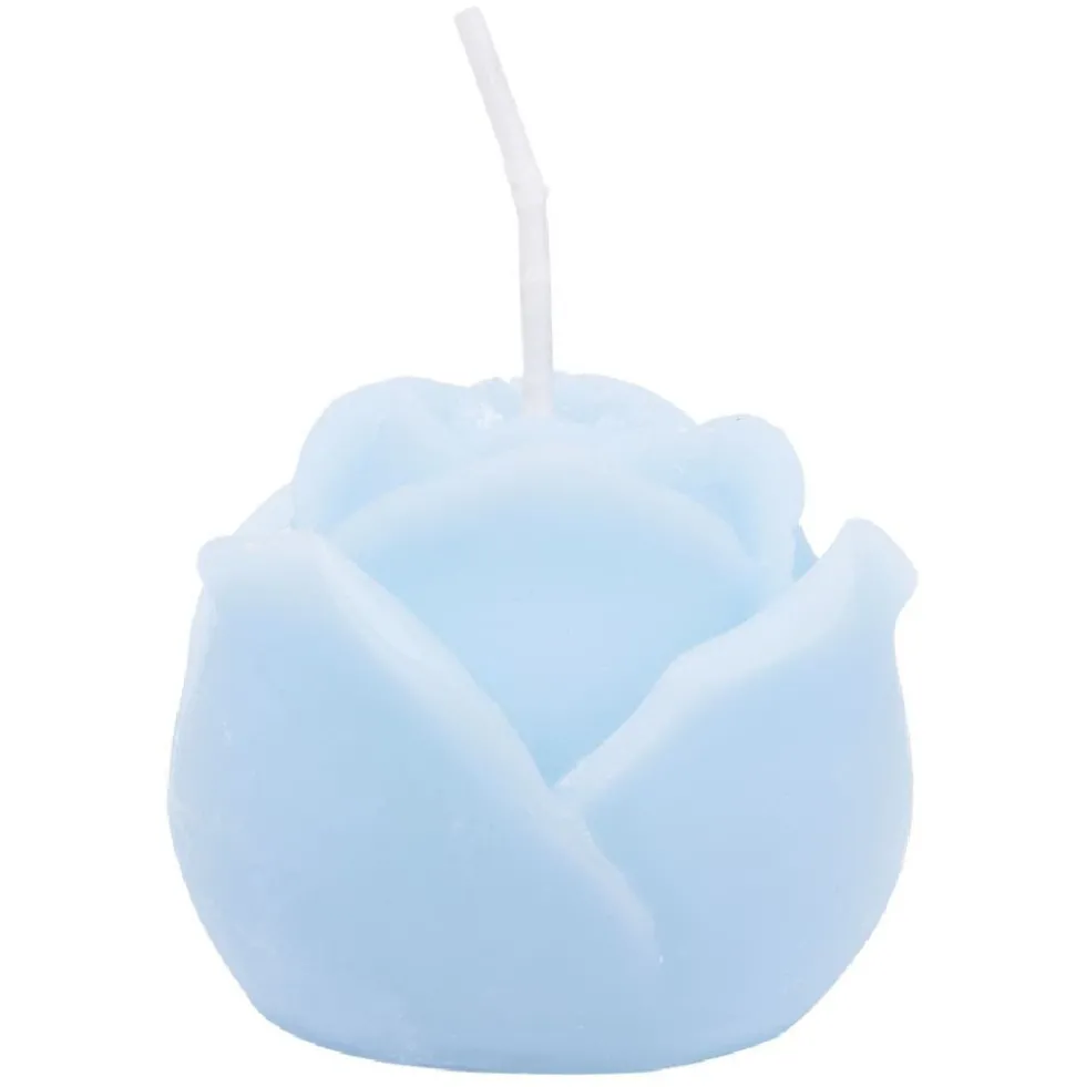 Bougie forme fleur tulipe ou rose Ø4,5xH4cm