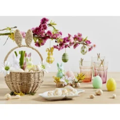 Bougie forme oeuf décoré pastel Ø5xH7cm (4 modèles)