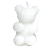 Bougie forme oursons relief fleurs 4x5xH6,5cm (2 modèles)