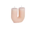 Bougie forme U 8x3,3xH7,5cm - 3 coloris