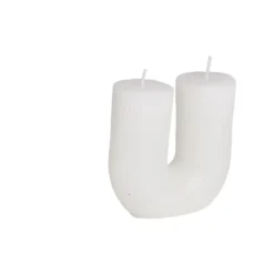 Bougie forme U 8x3,3xH7,5cm - 3 coloris