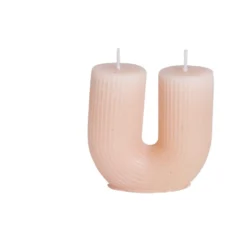 Bougie forme U 8x3,3xH7,5cm - 3 coloris