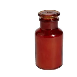 Bougie forme vase verre coloré Ø5,5xH11,5cm