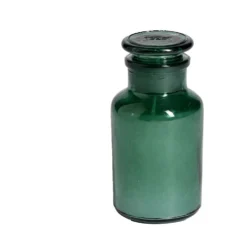 Bougie forme vase verre coloré Ø5,5xH11,5cm