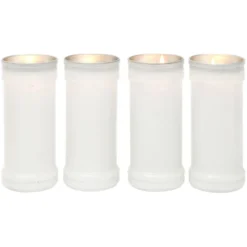 Bougie funéraire blanc H14cm x4