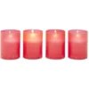 Bougie funéraire rouge Ø4,8xH6,3cm x4