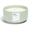 Bougie Hope pot céramique Ø13xH6cm vert