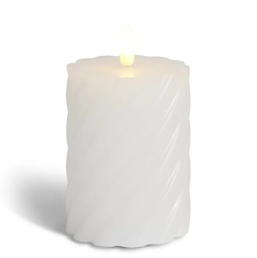 Bougie LED blanche Ø7,5xH10cm